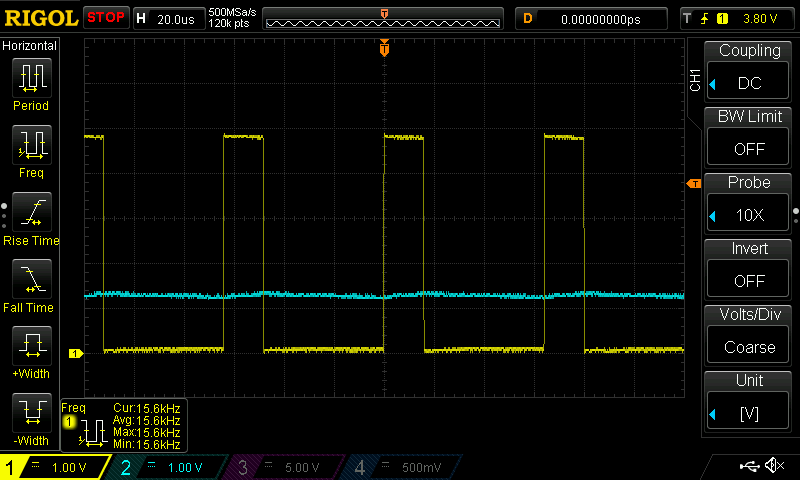 25% duty cycle scope capture