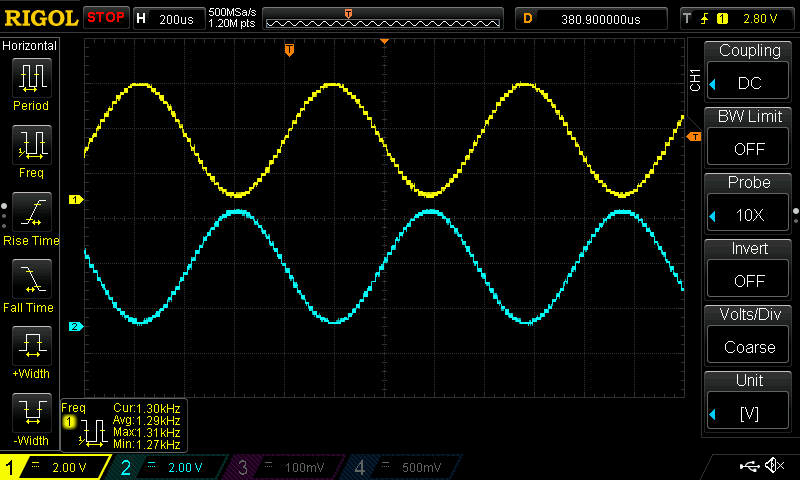 1.3kHz sine wave