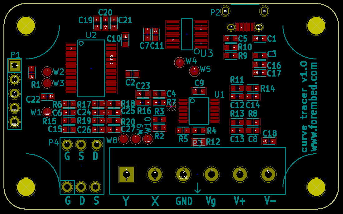 Curve Tracer v1.0 layout