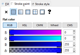 Inkscape Stroke Paint Blue